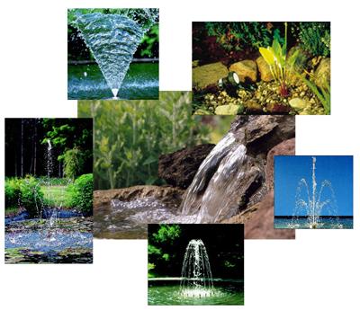Springbrunnen im Gartenteich